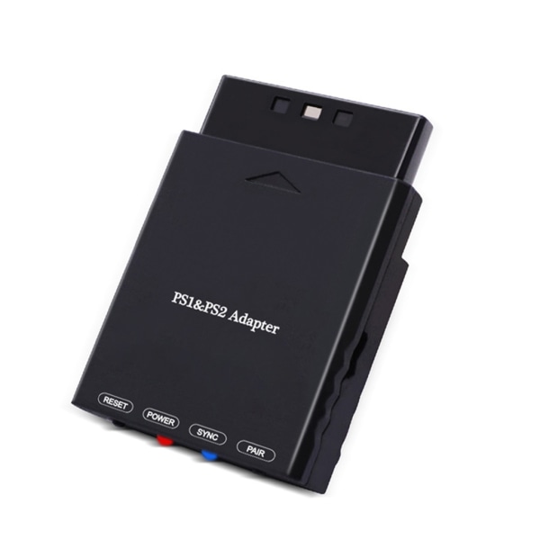 Uppgraderad kontrolladapter Adapter för trådlös kontroll Enkel anslutning Nästan ingen fördröjning ABS-material som används för PS2-PS1