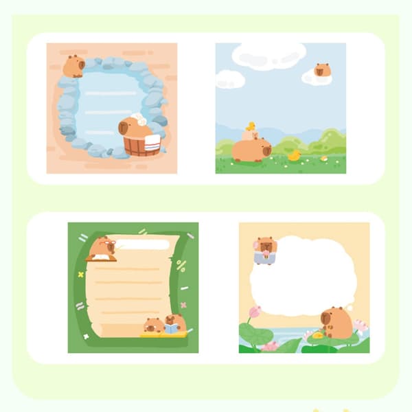 5 st Cartoon Panda Sticky Note Anamal Memos Sticky Pad Skolmaterial för flickor null - D