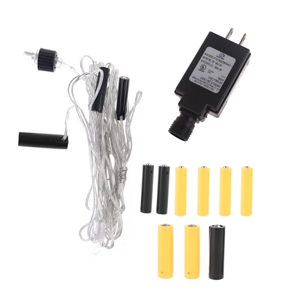 4,4 m 3-i-1 AA AAA batterieliminator set reparation för LED-lampor/kamera/fläktleksak