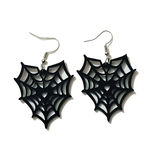 Halloween Skull Spider Web Spider Bat Moon øredobber Retro stil gresskar øredobber