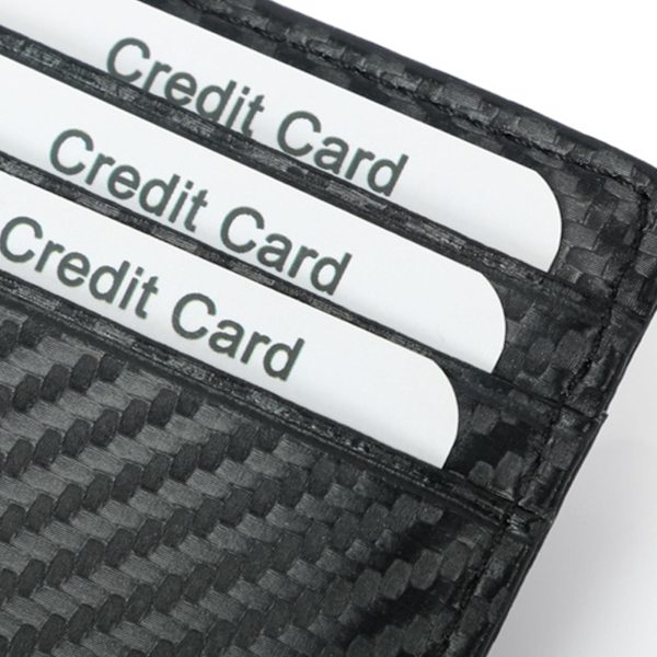Ohut estävä lompakko Luottokorttikotelon kukkaro Case miehille, naisille Carbon fiber black