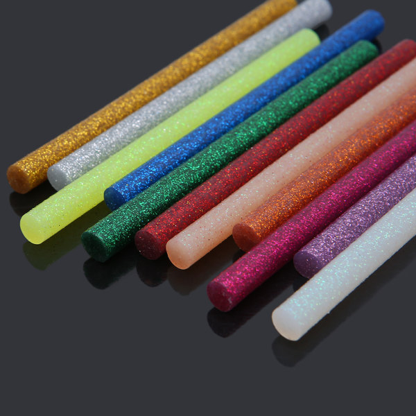 11 st Smältlim Stick Mix Färg Glitter Viskositet DIY Craft Toy Reparationsverktyg
