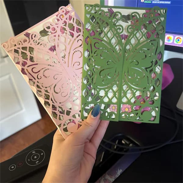 Fjärilsvinge Stansform För Korttillverkning Scrapbooking Kolstål Skärform