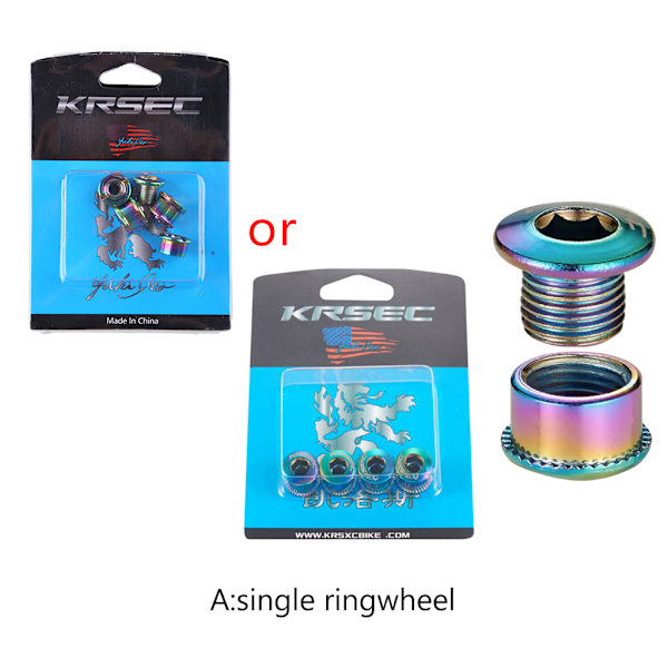 6/8mm MTB Cykel Vevarm Kedjehjul Bultar 4st Cykel Kedjehjul Skruvar A