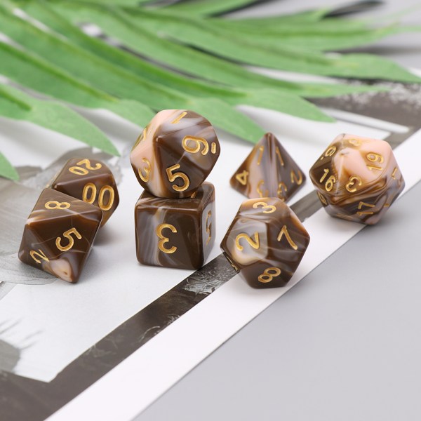 7 stk/sett Sided Dice D4 D6 D8 D10 D12 D20 For RPG Poly Game