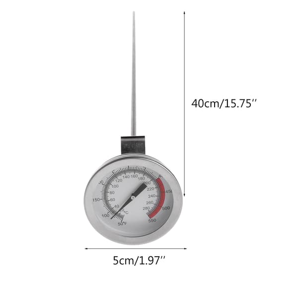 40 cm Lang Sonde Stegt Termometer i Rustfrit Stål til Pommes Frites