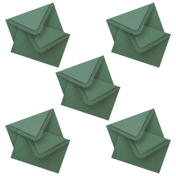 10x paperikirjekuoret Pitsipaperi kirjekuoret Lahjakuoret kutsuonnittelukorttiin hääjuhliin 16x11,3 cm Dark green