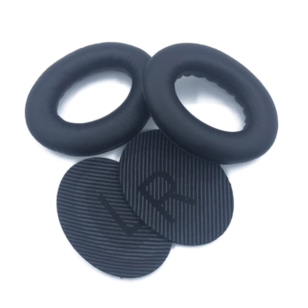 Ersättnings öronkuddar mjukt kuddfodral cover för QC25 QC35 tyst headset Black - QC35 QC35II