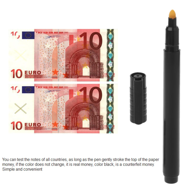Sedelchecker-testpenna för detektormarkör för falska pengar Black