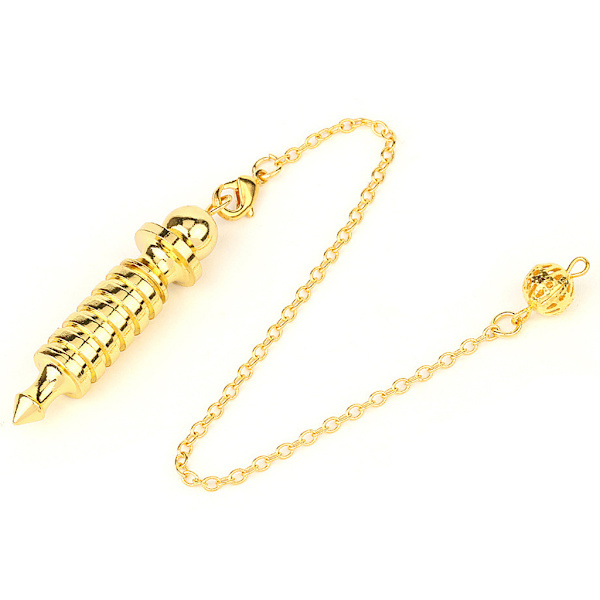 Skrueform Pendel Spirit Pendel Metal Pendel Dowsing Reiki Pendel for Divination Energibalansering Meditasjon Yoga