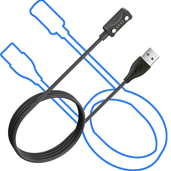 Portabel Magnetisk USB-laddningskabel för Pacer Klocka, Resevänlig 1m