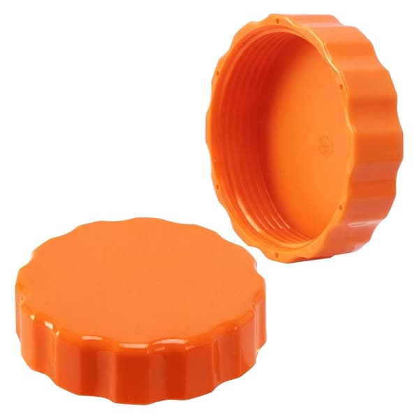 2 st poolpumpar dräneringslock gängad design passar 60 mm modeller ljusorange