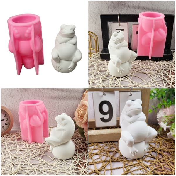 3D Frosker Silikonformer Lysform Harpiksformer Dyrestatue Gipsformer