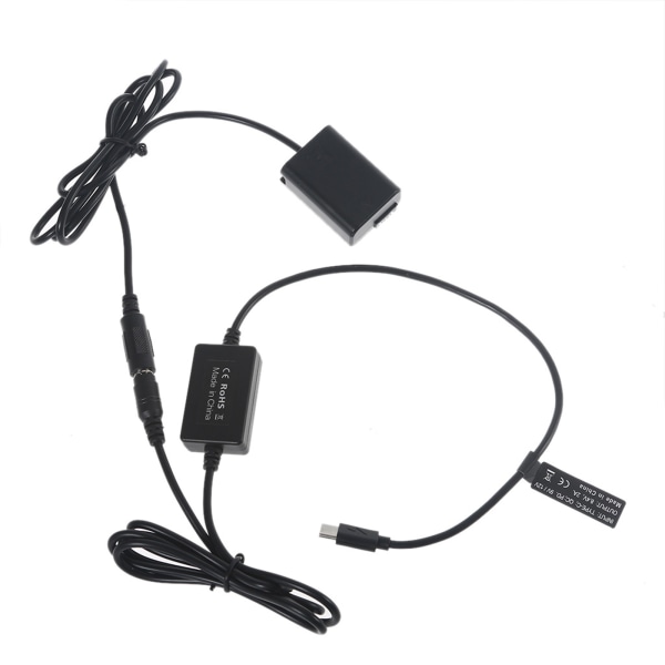 NP-FW50 Dummy-batteri USB Type-C-kabel PD-adapter för Son y A7R2, A7RII, A55, A5100, A7, A7II, A7SII, A7S, A7S2, A7R