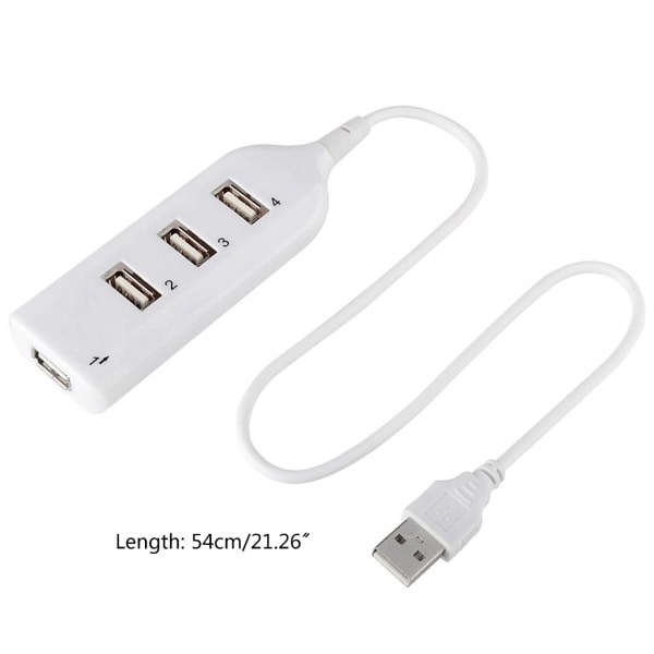 Ny högkvalitativ höghastighetsnavadapter USB hubb Mini USB 2.0 Expansion 4-portsdelare för bärbar dator bärbar datormottagare