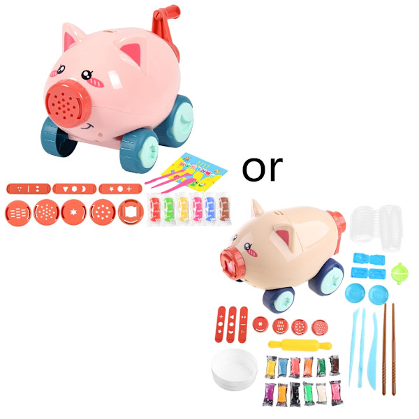 Färg Clay Pig Noodle Machine Dumpling Machine Set Space Clay Plasticine
