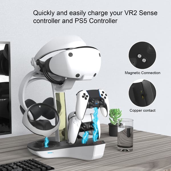 Opladningsstation til PS VR2/ Controller Display Headset Opbevaringsstativer