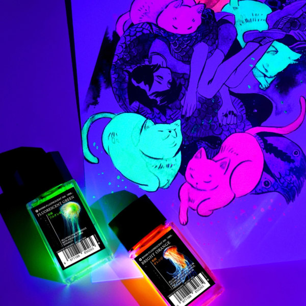 Usynlig blæk med UV-lys til Dip Pen Glas Dip 18 ml farvet kalligrafi blæk Invisibility
