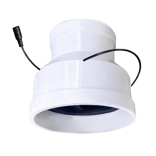12V Ventilationsblæser 75 til 110 mm til køkken, badeværelse, hydroponiske opsætninger