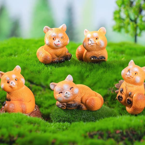 Miniature Pandafigurer, Fehave Tilbehør Boligindretning