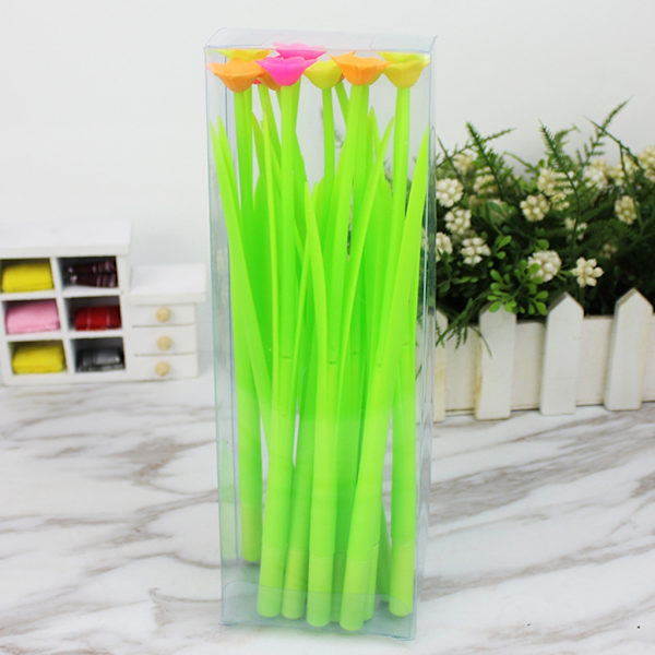 12 kpl Flower Geel Ink Pen Narcissus kirjoituskynä Joulusukkatäyteaineet Poika Tyttö Joulujuhliin