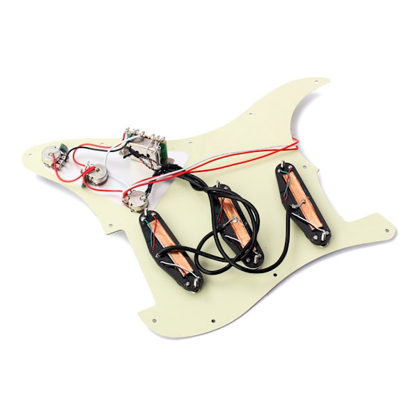 Forhåndskablet Pickguard Pickups, Gitar Dual Rail Pickups, 3 Ply Pick Guards