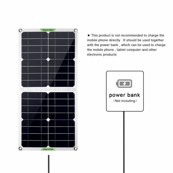 Fällbar solcellsladdare Bärbar 100W 12V 5V USB utgångsenhet Solpanel Utomhusöverlevnadsverktyg för power null - 10