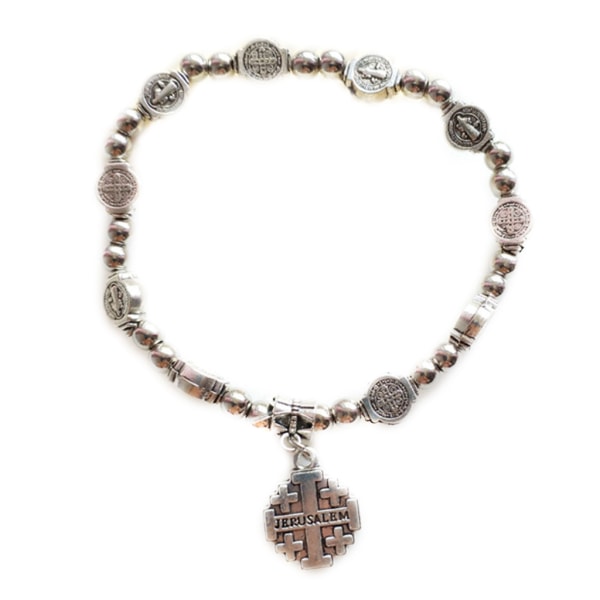 Katolska rosenkransen armband kors hänge bön armband för män kvinnor smycken null - 1