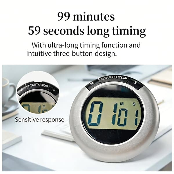 Multifunksjonelle elektroniske tidtakere for matlaging med 99 minutters innstilling