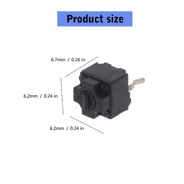 10 stk. EVQP0K07KBB4 Muse Mikroswitche Firkantet Mikroswitch Sort