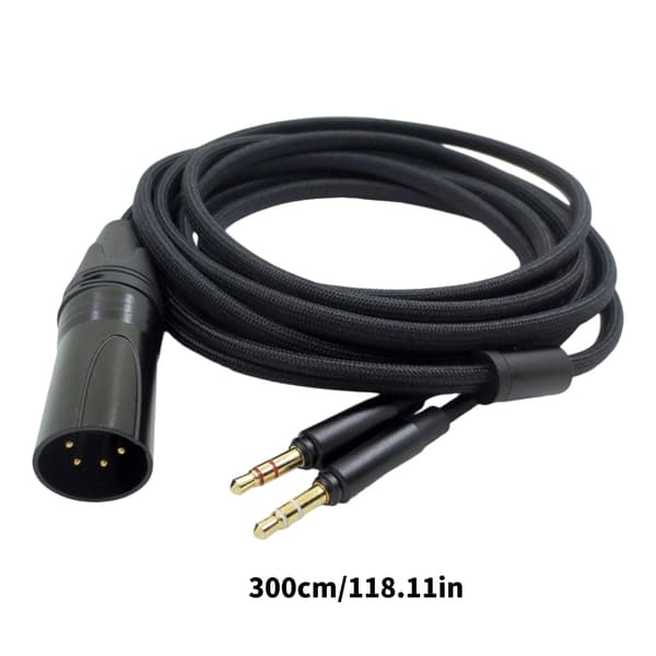 Klart 4-benet til dobbelt 3,5 mm kabel 4 kerner bart kobber til studieudstyr