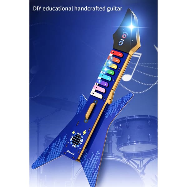 Elguitar samlesæt musikinstrument model håndværkslegetøj til boligindretning