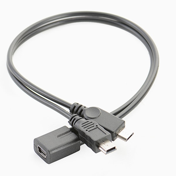 Joustava Mini 5Pin Y -jakokaapeli Mini USB -jaottimen jatke Latauskaapelin jakaja jatkolatauskaapelin johto