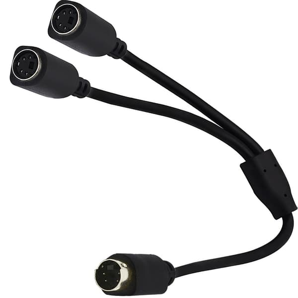 4-benet 1 han split til 2 hun Y-adapterkabel komponentledning Y-kabel til tv