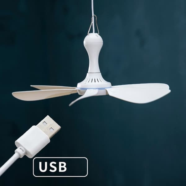 Udendørs campingventilator 3-hastigheds loftventilator USB hængende ventilator baldakin loftventilator