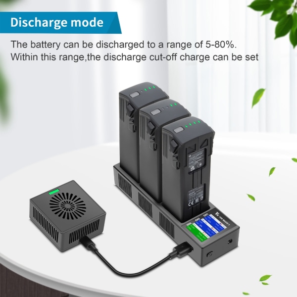 Multifunktionsbatteriladdare Laddningsnav för 3 flygs snabbladdningshubb USB laddare med LCD-skärm null - EU Plug