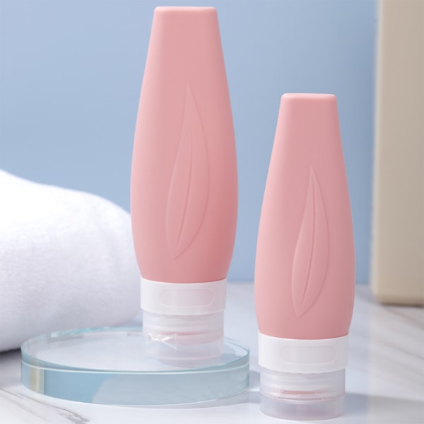 Reseflaskor Läckagesäkra silikonpåfyllningsbara flaskor Kosmetiska toalettartiklar 90ml set