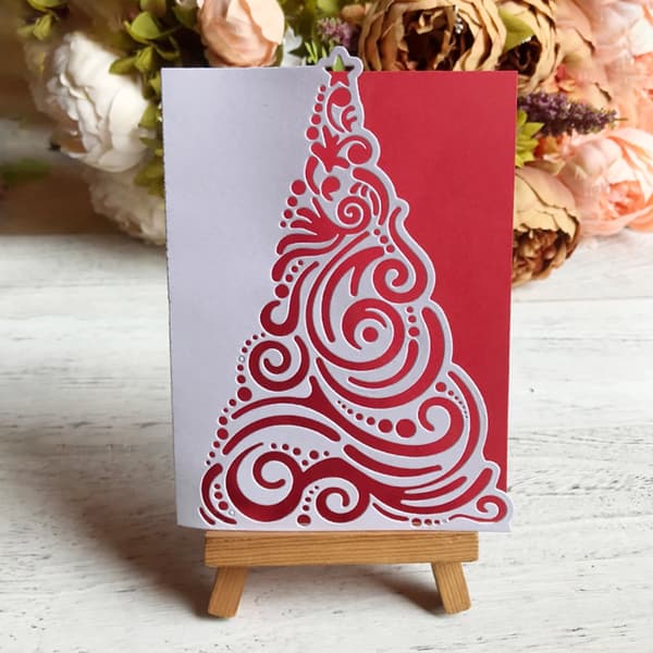 Juletre prege dies kutter for julekortlaging DIY scrapbooking