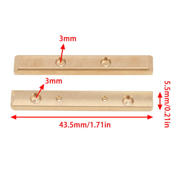 Messing Boulder Bars Rock Rails egnet for 1/24 Axial SCX24 90081
