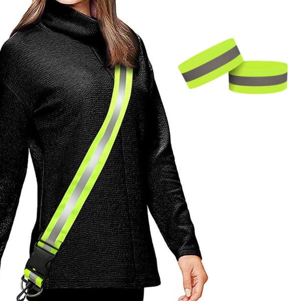 Sikker Gåing Sykling Elastisk Løping Refleksbelte Elastisk Armbånd Midjebånd