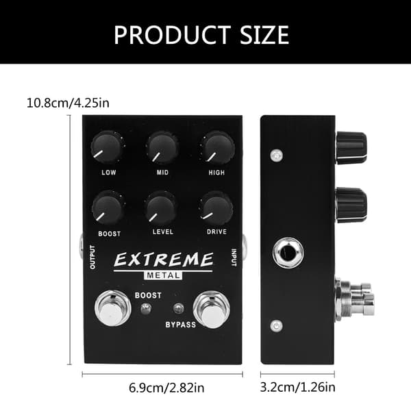 Multifunktionel Elektrisk Guitar Distortion Pedal Digital Delay Tilbehør