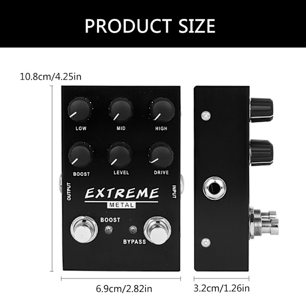 Multifunktionell Elektrisk Gitarr Distortion Pedal Digital Delay Tillbehör