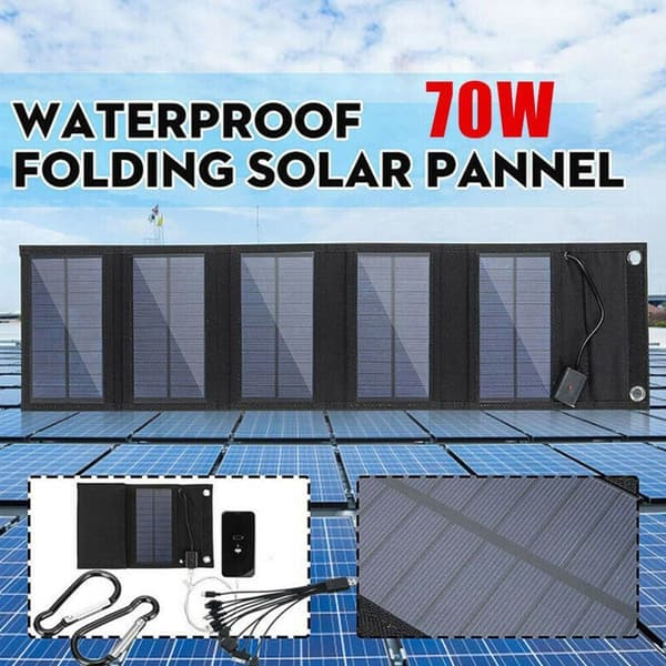 Sammenleggbar 12W solcellelader erstatningstilbehør slitesterk