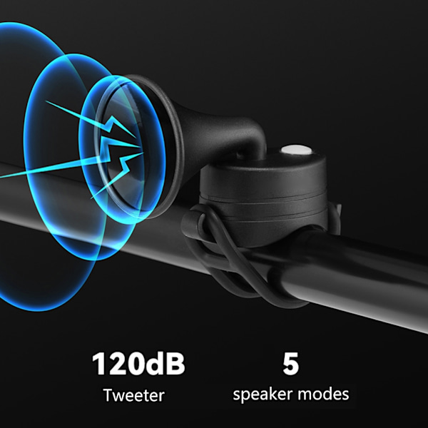 Elektrisk cykelhorn 120db Cykelklockor Mountainbikeklockor för vuxna barn