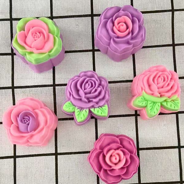 Månekageform 50g Rose Blomst Stempel Kage Cookie Form Skærer Bage Tilbehør