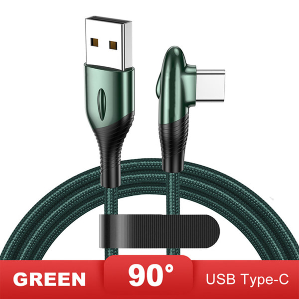 Rättvinklad USB C-kabel, USB till USB C-kabel, Typ C USB -kabel Flätad sladd för smartphone Universal 0,5M/1M/2M/för 3M Red 0.5m