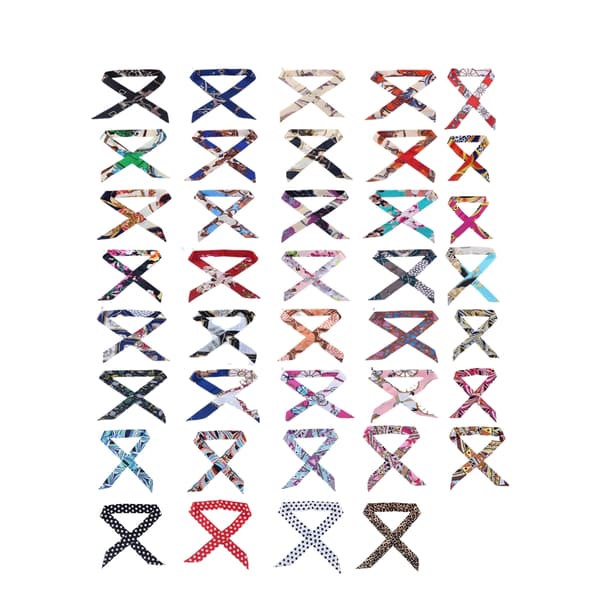Elegant silke håndtaske tørklæde multifunktionelt bærbart tilbehør 39 designs til kvinder