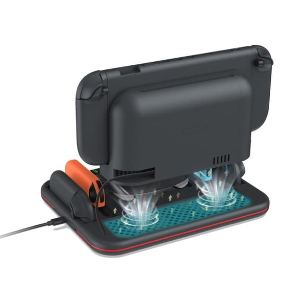 Universal opladningsdock med køleventilator ABS til Gaming Switch2/1/
