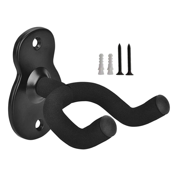 Gitarveggfeste Henger Gitarvegg Hengere Henger Veggmontert Brakett Holder Black