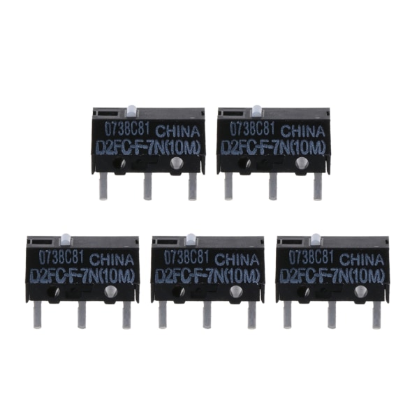 5 stk original mus mikrobryter mikroknapp hvit prikk D2FC-F-7N brytere 10 millioner D2FC-F-7N